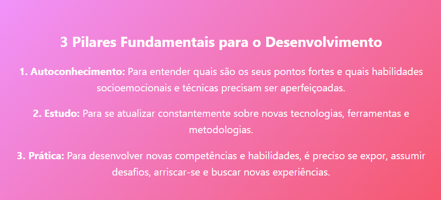 3 pilares para desenvolver sua carreira