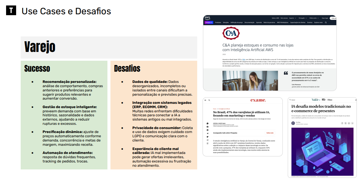 workflows com IA no varejo