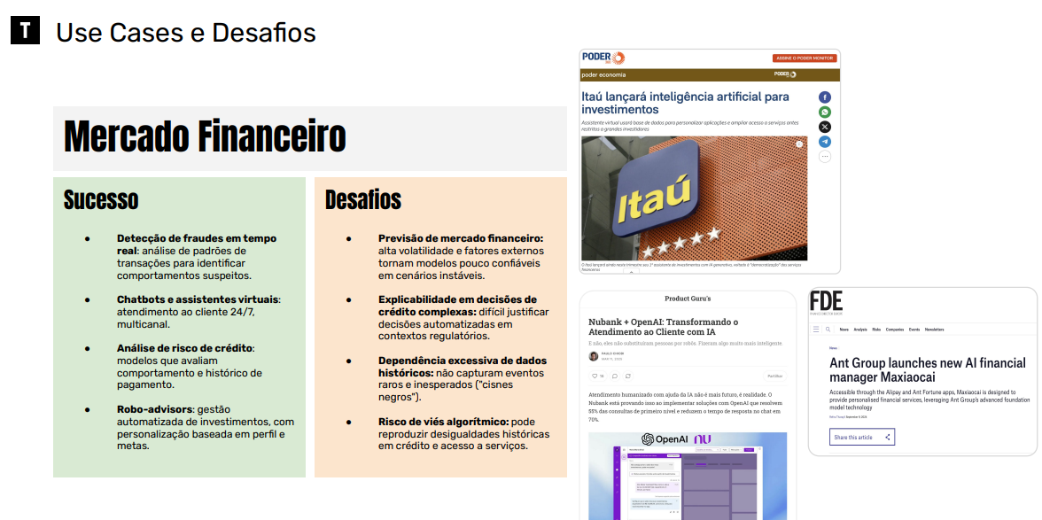 workflows com IA no mercado financeiro